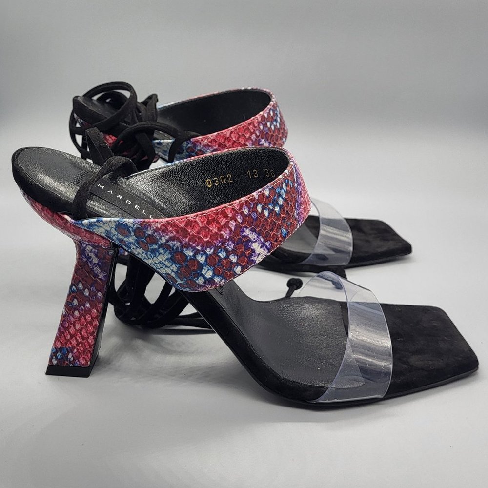 Marcell Von Berlin Python Embossed Plexi Strap La… - image 1